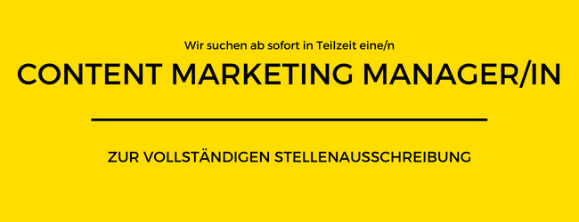 Content Marketing Manager/In gesucht
